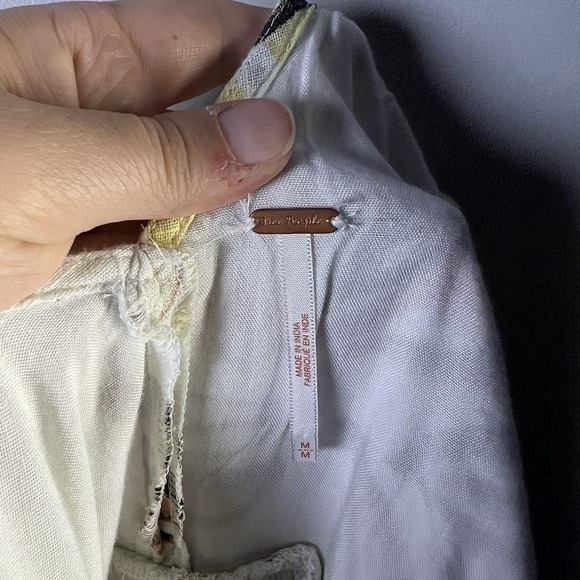 Free People Size Medium Anita High Low Maxi Dress Boho Festival Ruffle Tiered - Picture 11 of 13